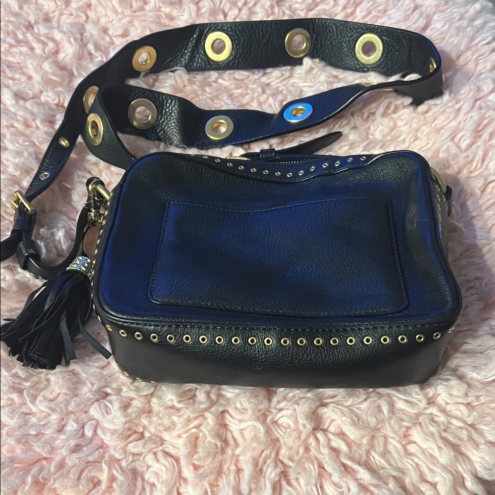Black Leather Crossbody Bag